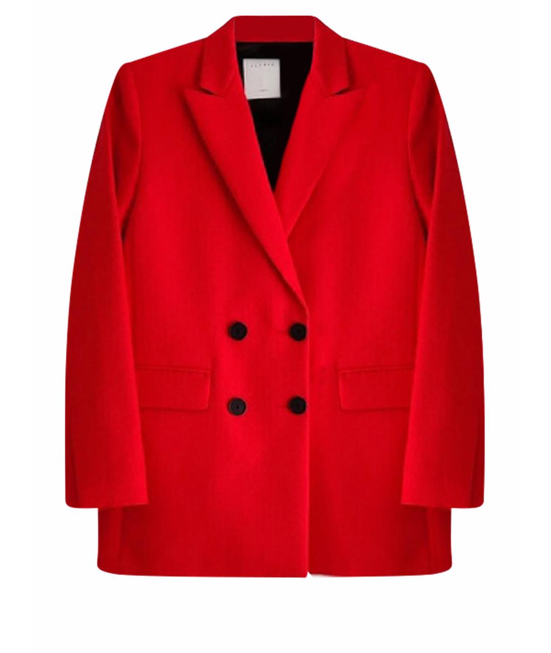 SANDRO Красный вискозный жакет/пиджак, фото 1