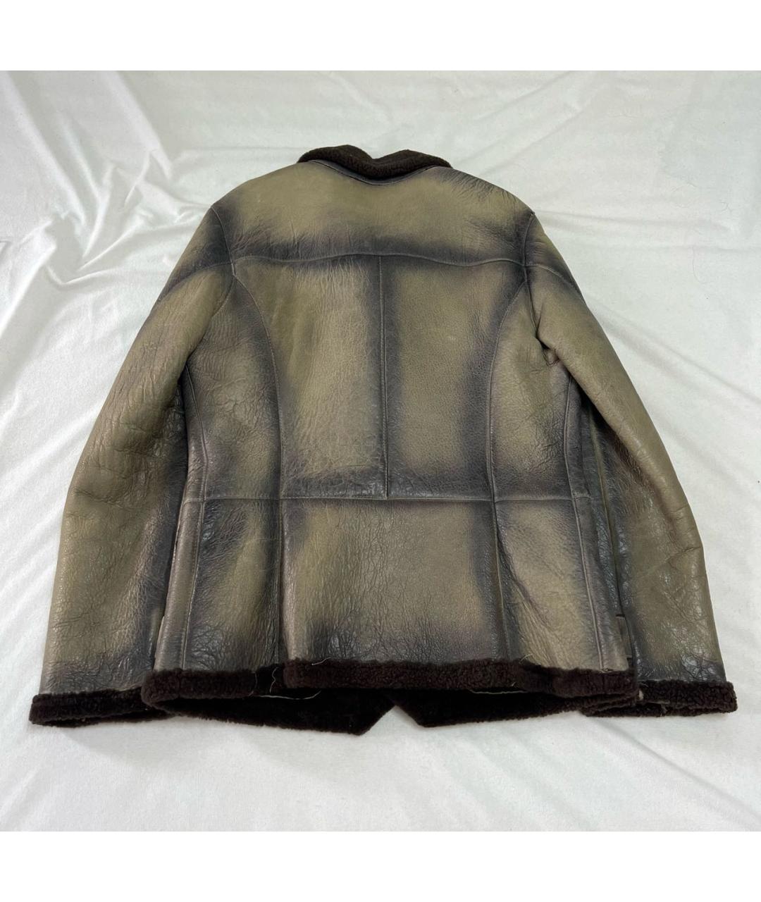 KENZO Бежевая кожаная дубленка/шуба, фото 2