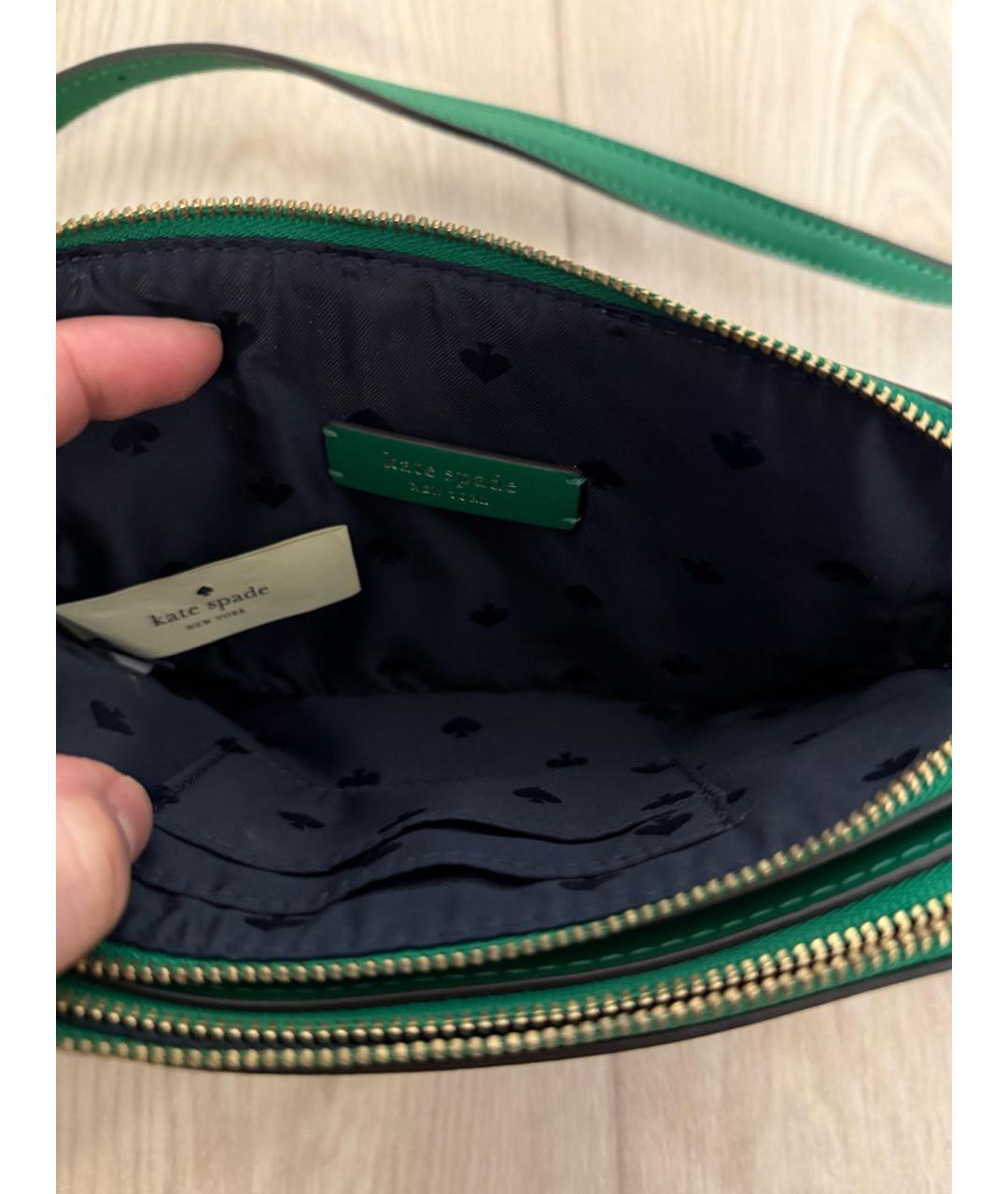 KATE SPADE Темно-синяя кожаная сумка через плечо, фото 4