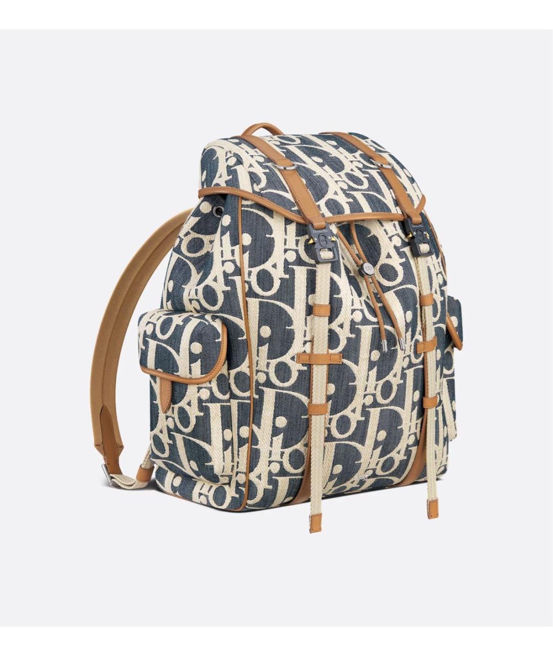 CHRISTIAN DIOR Бежевый тканевый рюкзак, фото 5