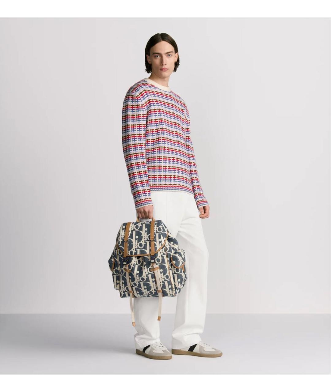 CHRISTIAN DIOR Бежевый тканевый рюкзак, фото 3