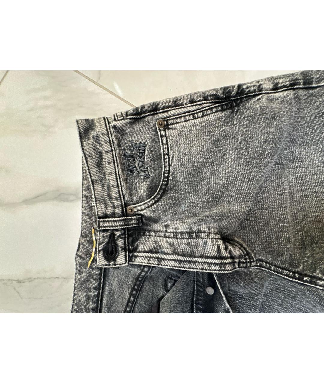 SAINT LAURENT Серые хлопковые джинсы слим, фото 4