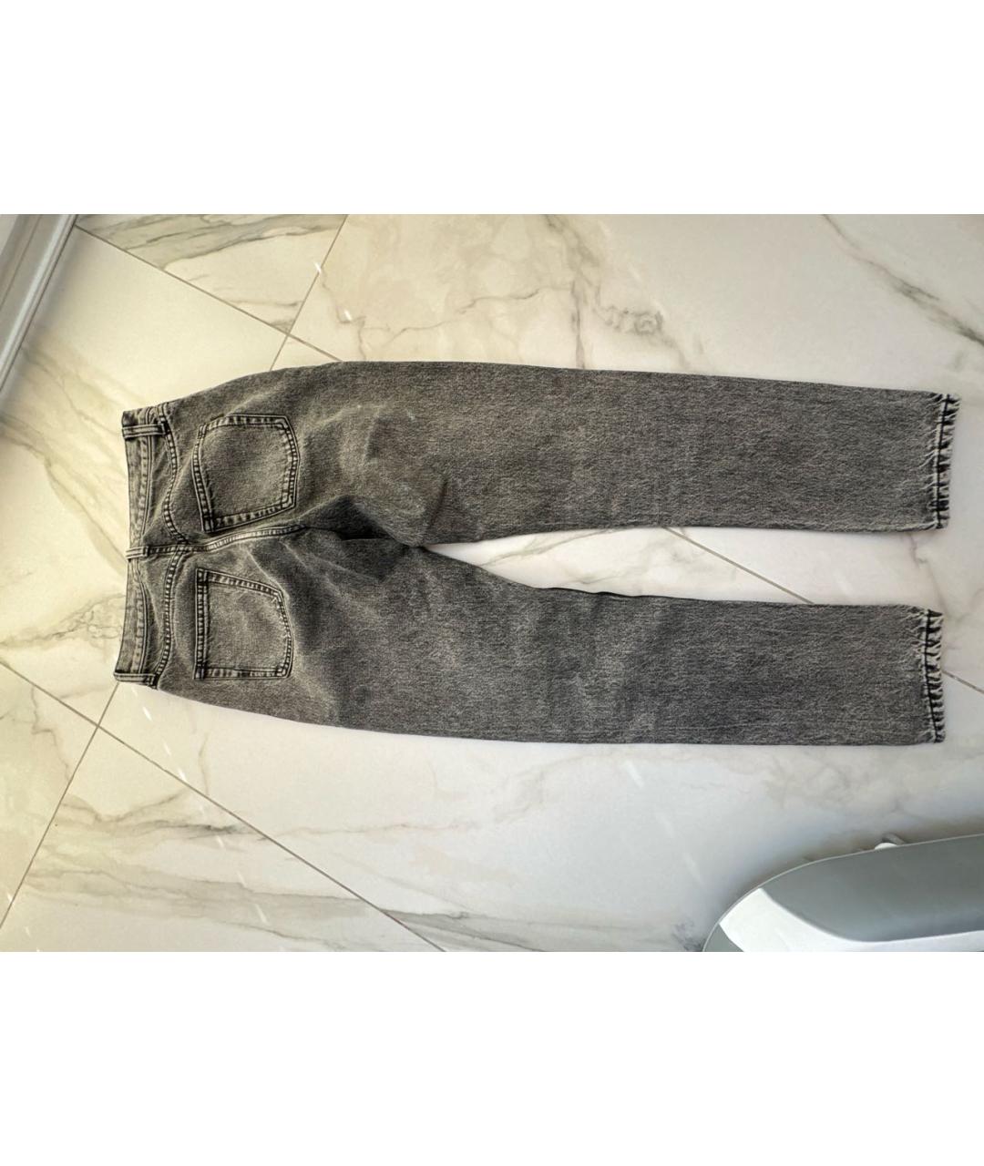 SAINT LAURENT Серые хлопковые джинсы слим, фото 2