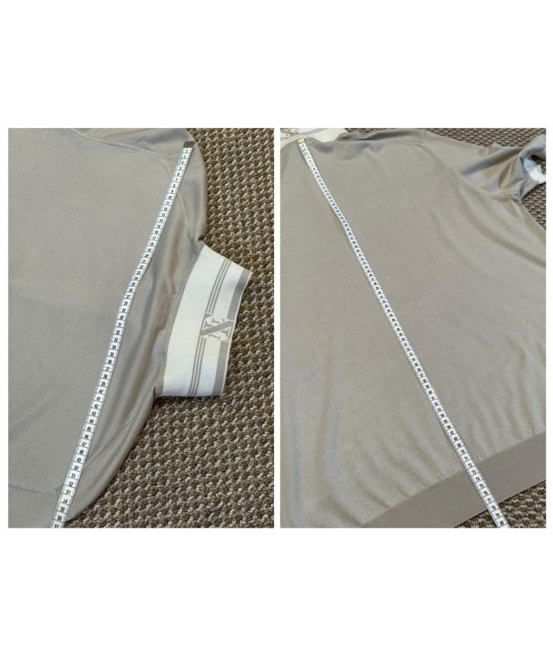 ZILLI Бежевое хлопковое поло с коротким рукавом, фото 8