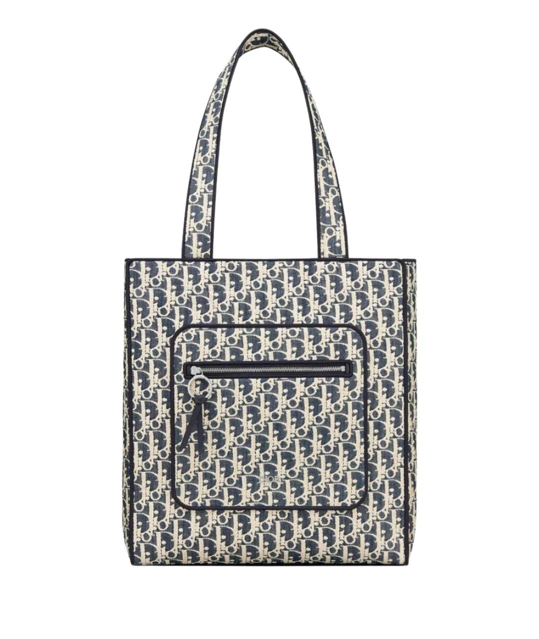 CHRISTIAN DIOR Бежевая тканевая сумка тоут, фото 1