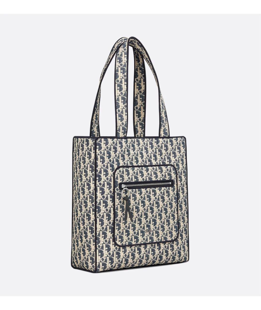 CHRISTIAN DIOR Бежевая тканевая сумка тоут, фото 2