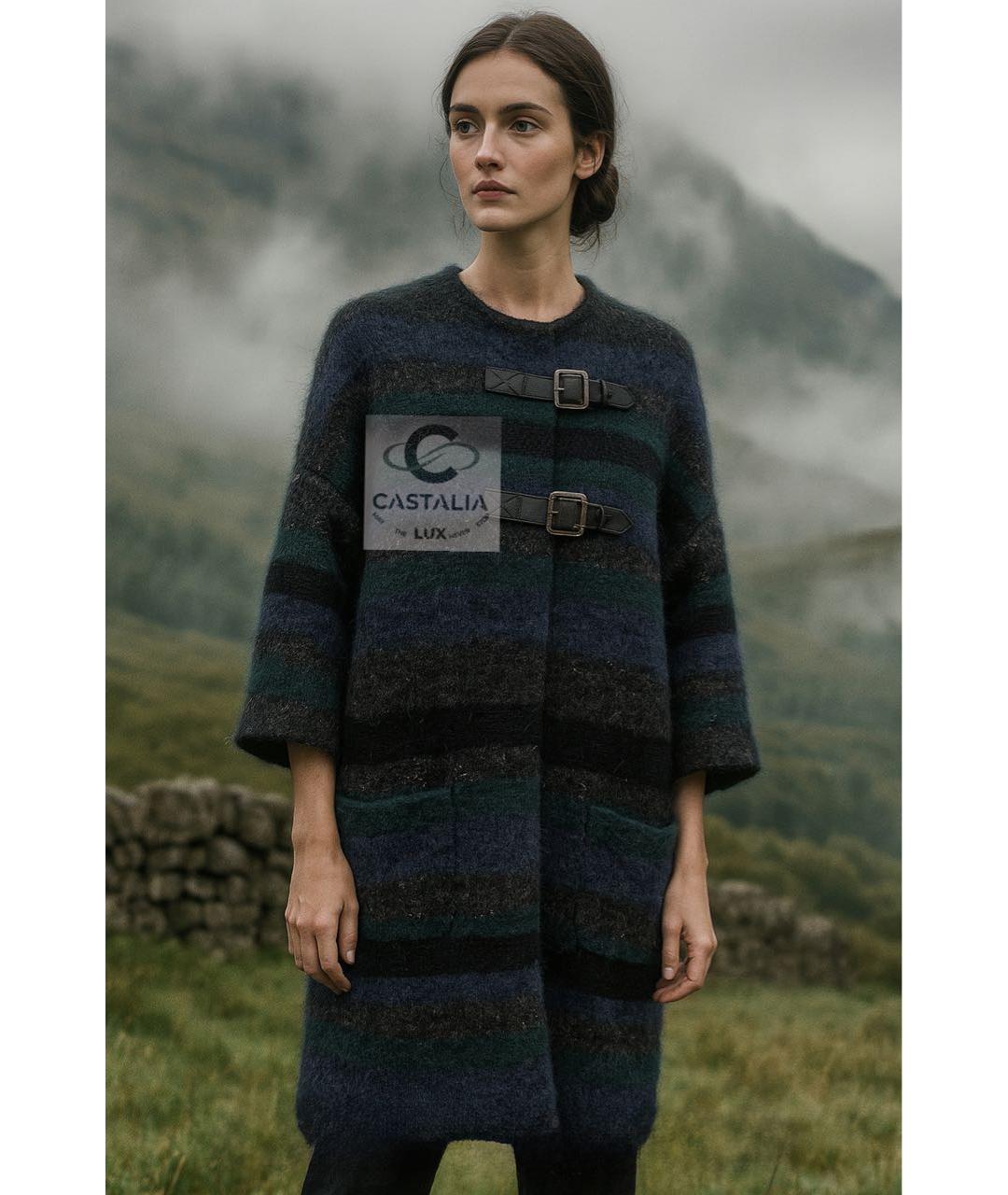 CHANEL Темно-синее кашемировое пальто, фото 6