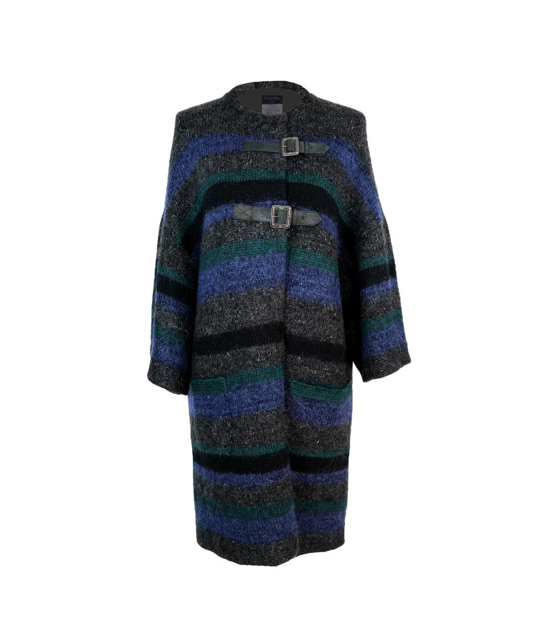 CHANEL Темно-синее кашемировое пальто, фото 1