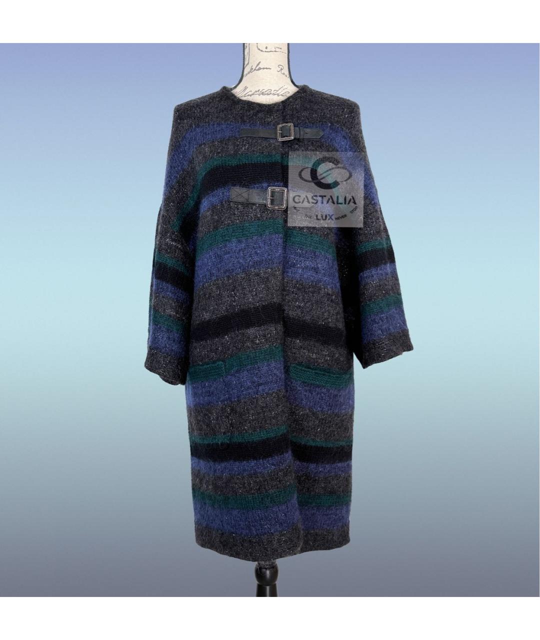 CHANEL Темно-синее кашемировое пальто, фото 3