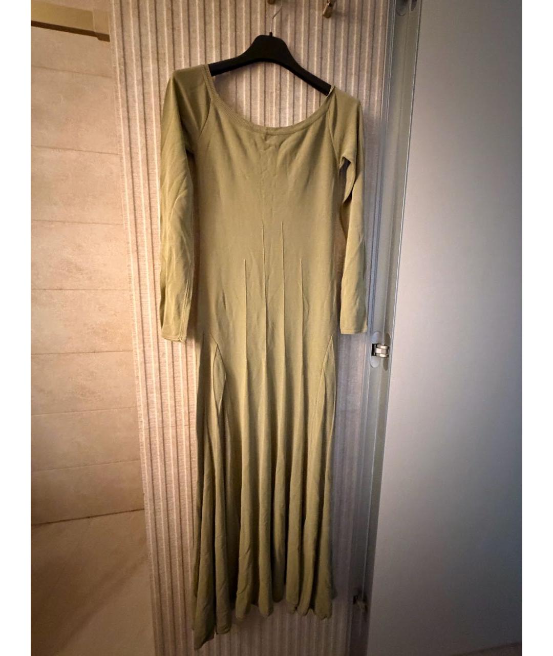 JACQUEMUS Зеленые вискозное платье, фото 4