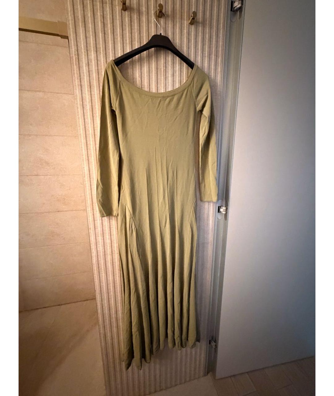 JACQUEMUS Зеленые вискозное платье, фото 2