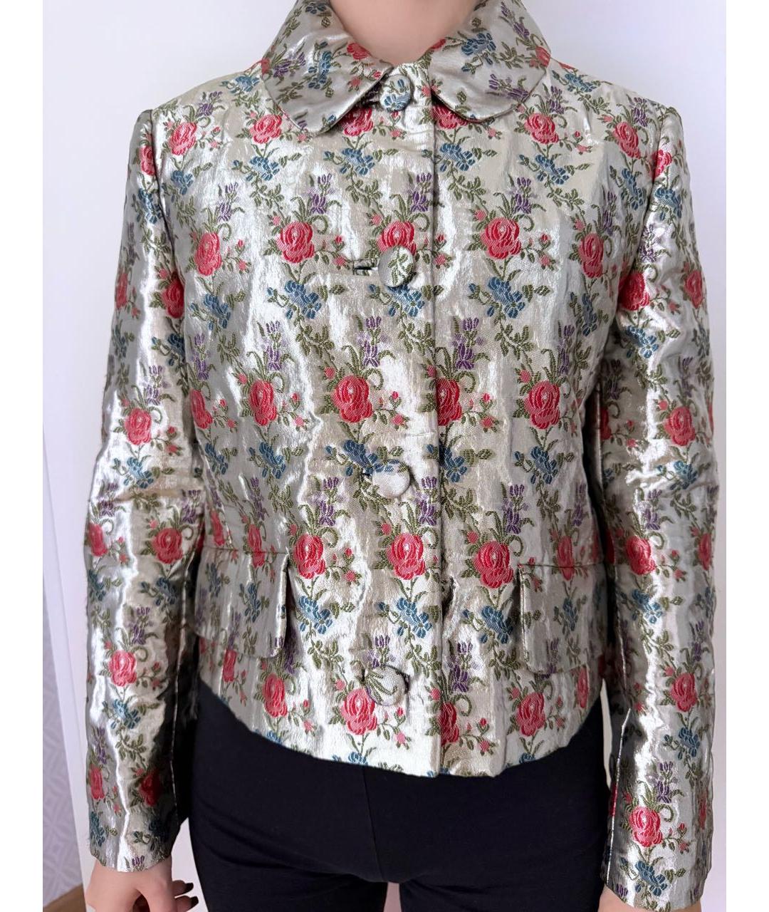 MIU MIU Мульти шелковый жакет/пиджак, фото 9