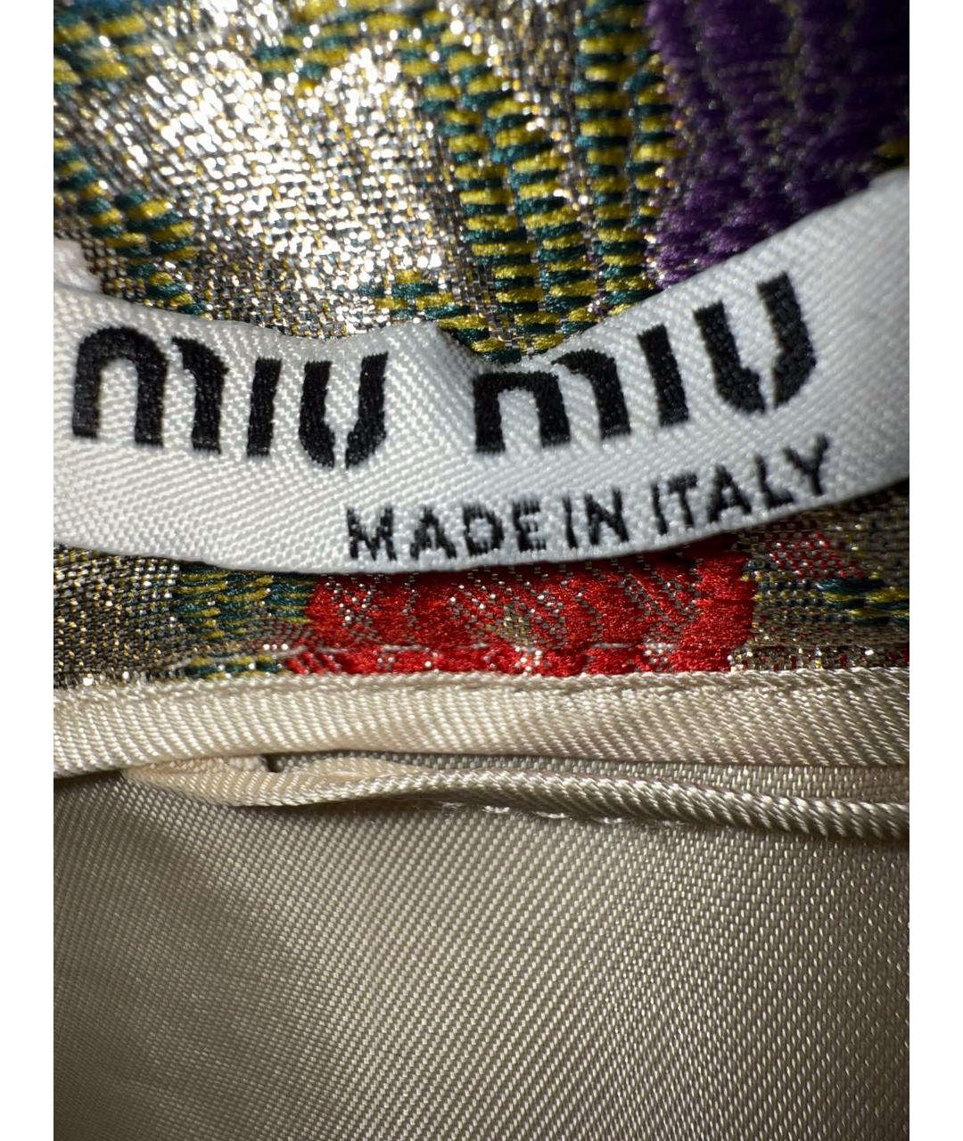 MIU MIU Мульти шелковый жакет/пиджак, фото 6