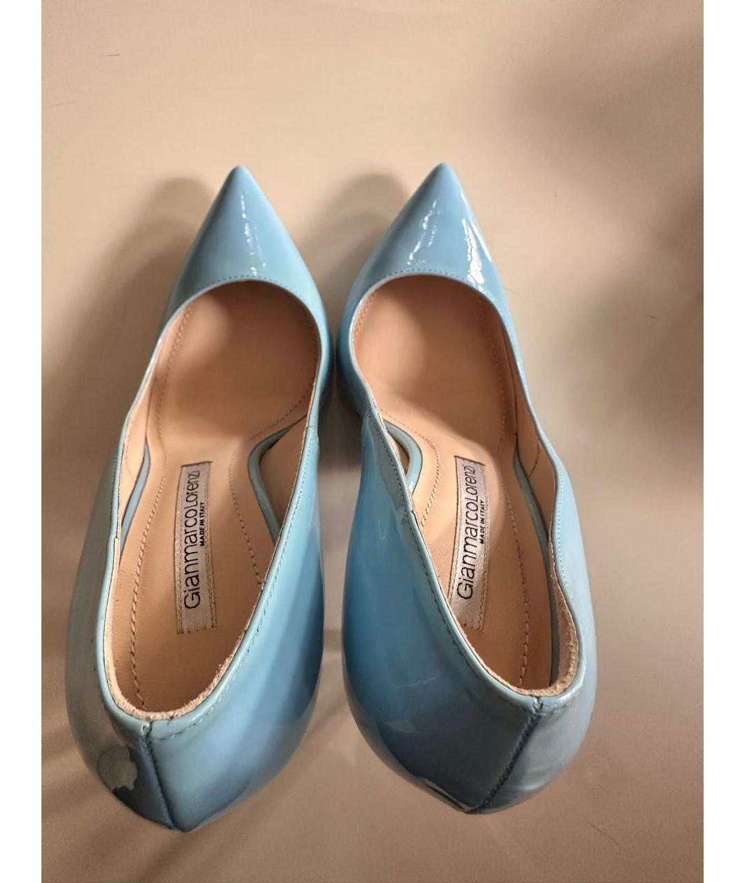 GIAN MARCO LORENZI Голубые туфли из лакированной кожи, фото 5