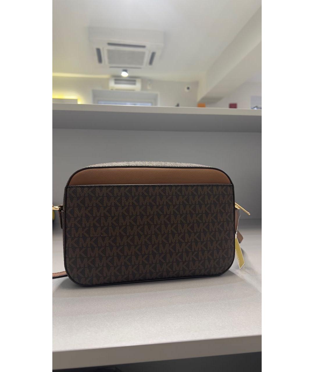 MICHAEL KORS Коричневая кожаная сумка через плечо, фото 3