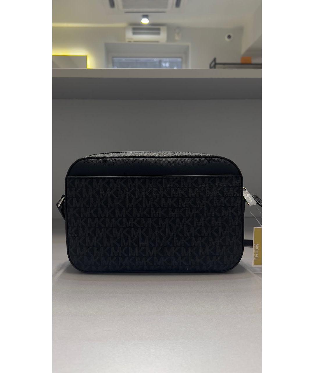 MICHAEL KORS Антрацитовая кожаная сумка через плечо, фото 3