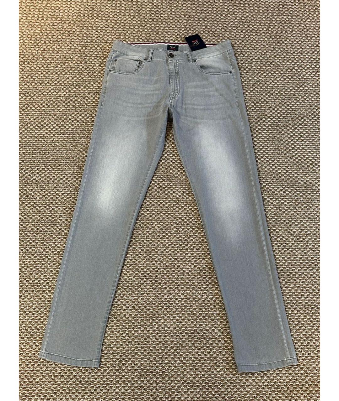 PAUL & SHARK Серые хлопко-эластановые джинсы скинни, фото 3