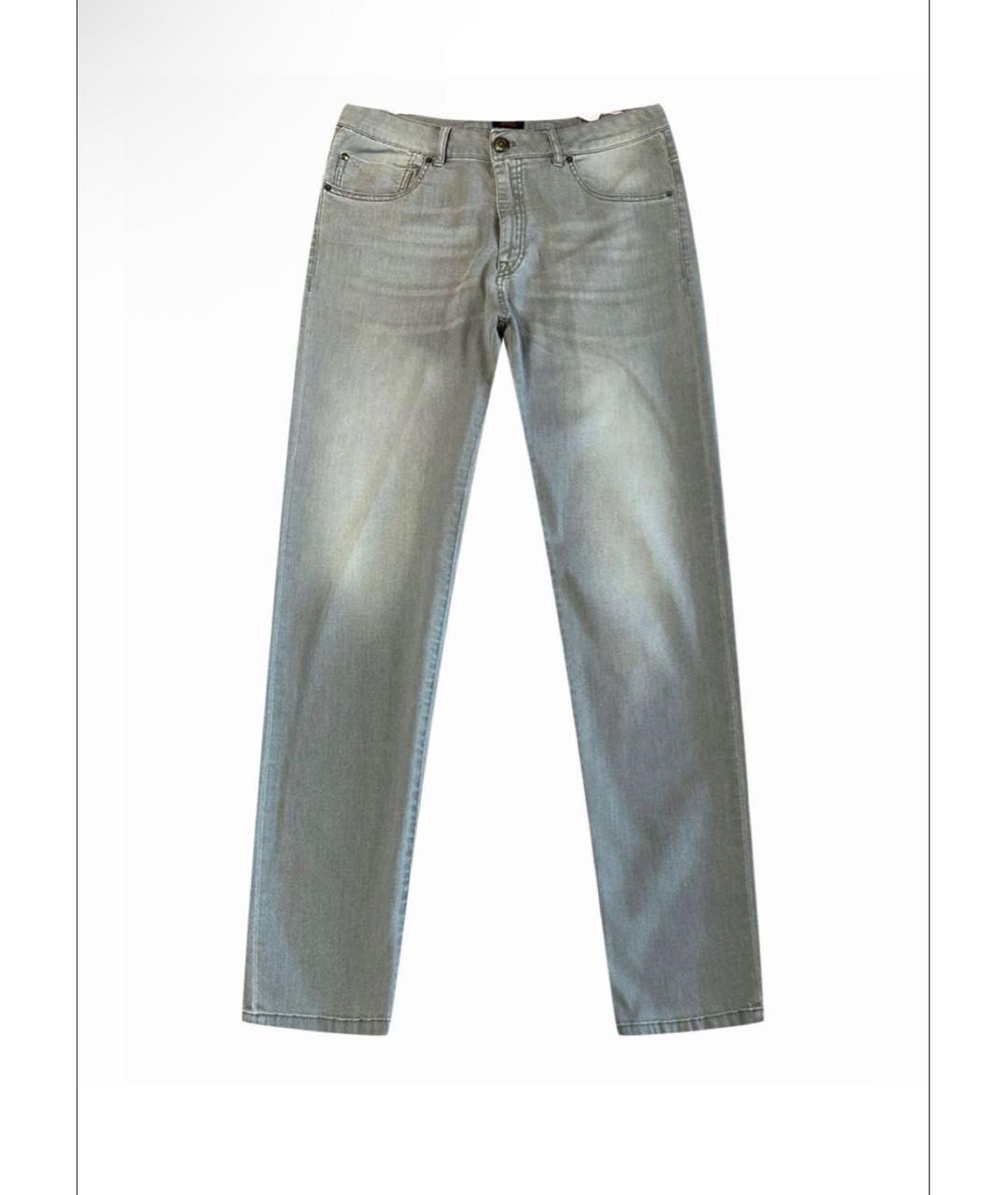 PAUL & SHARK Серые хлопко-эластановые джинсы скинни, фото 9