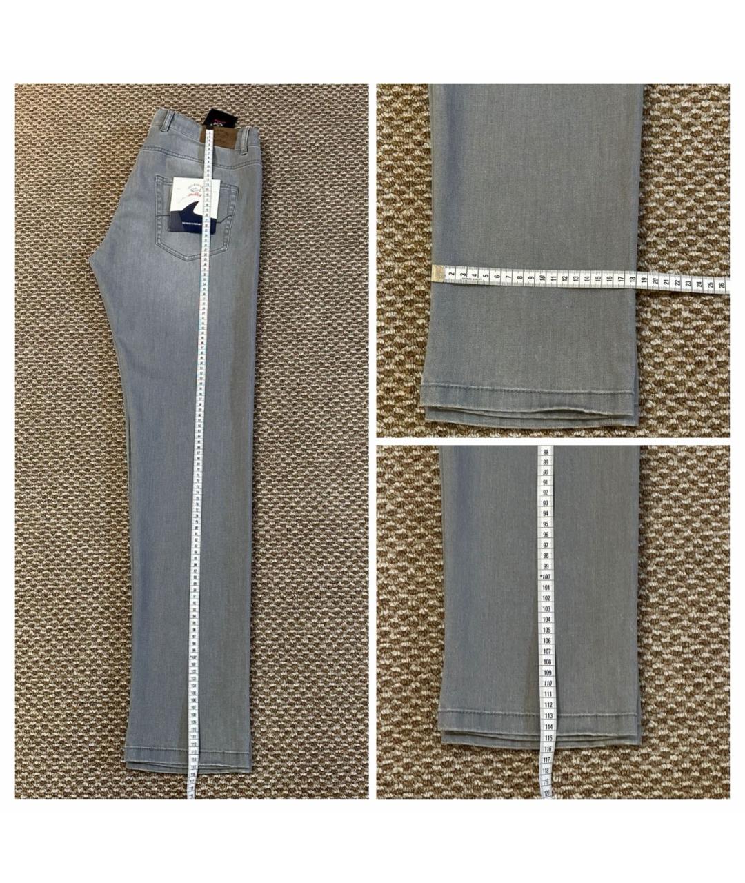 PAUL & SHARK Серые хлопко-эластановые джинсы скинни, фото 7