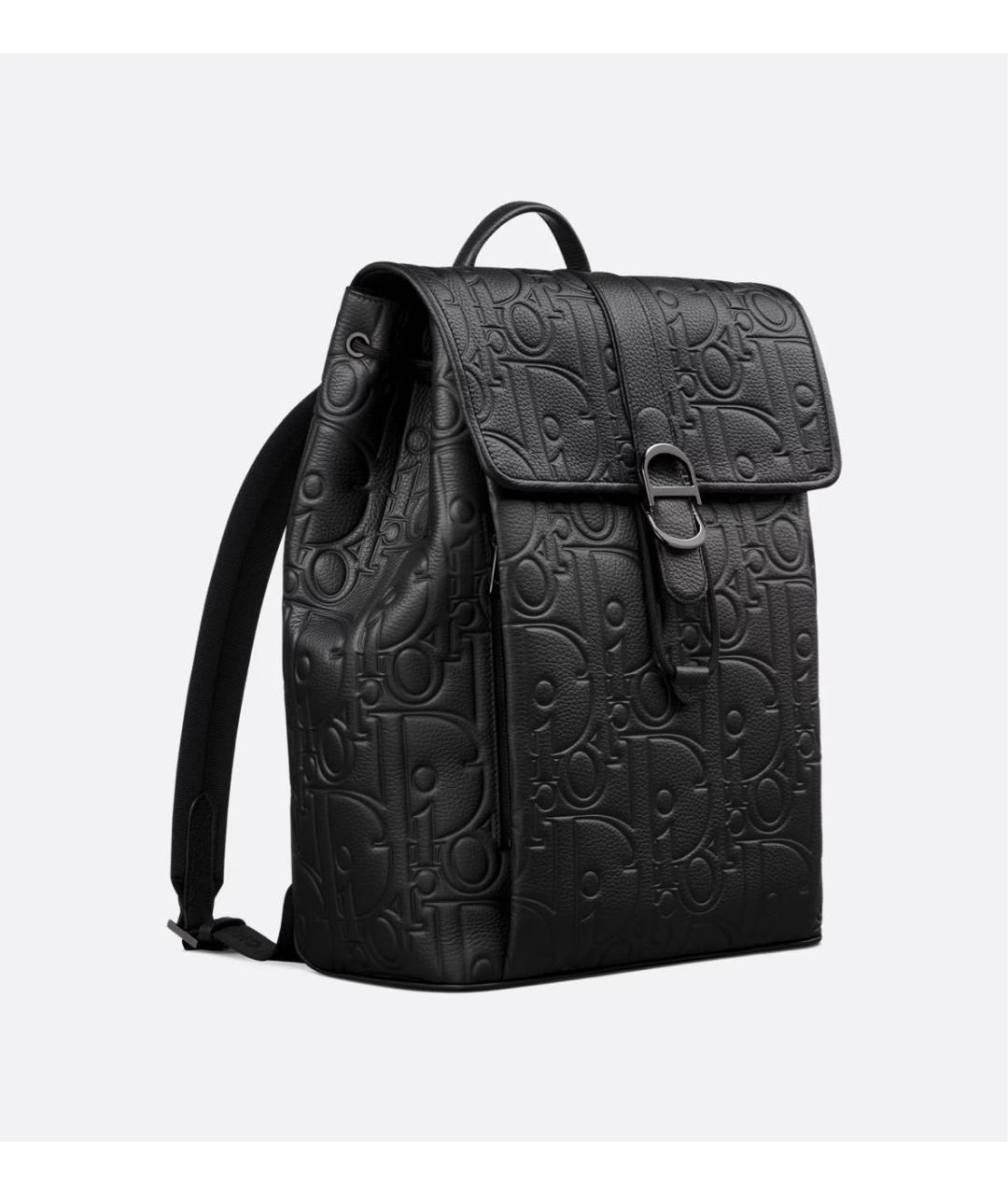 CHRISTIAN DIOR Черный кожаный рюкзак, фото 4