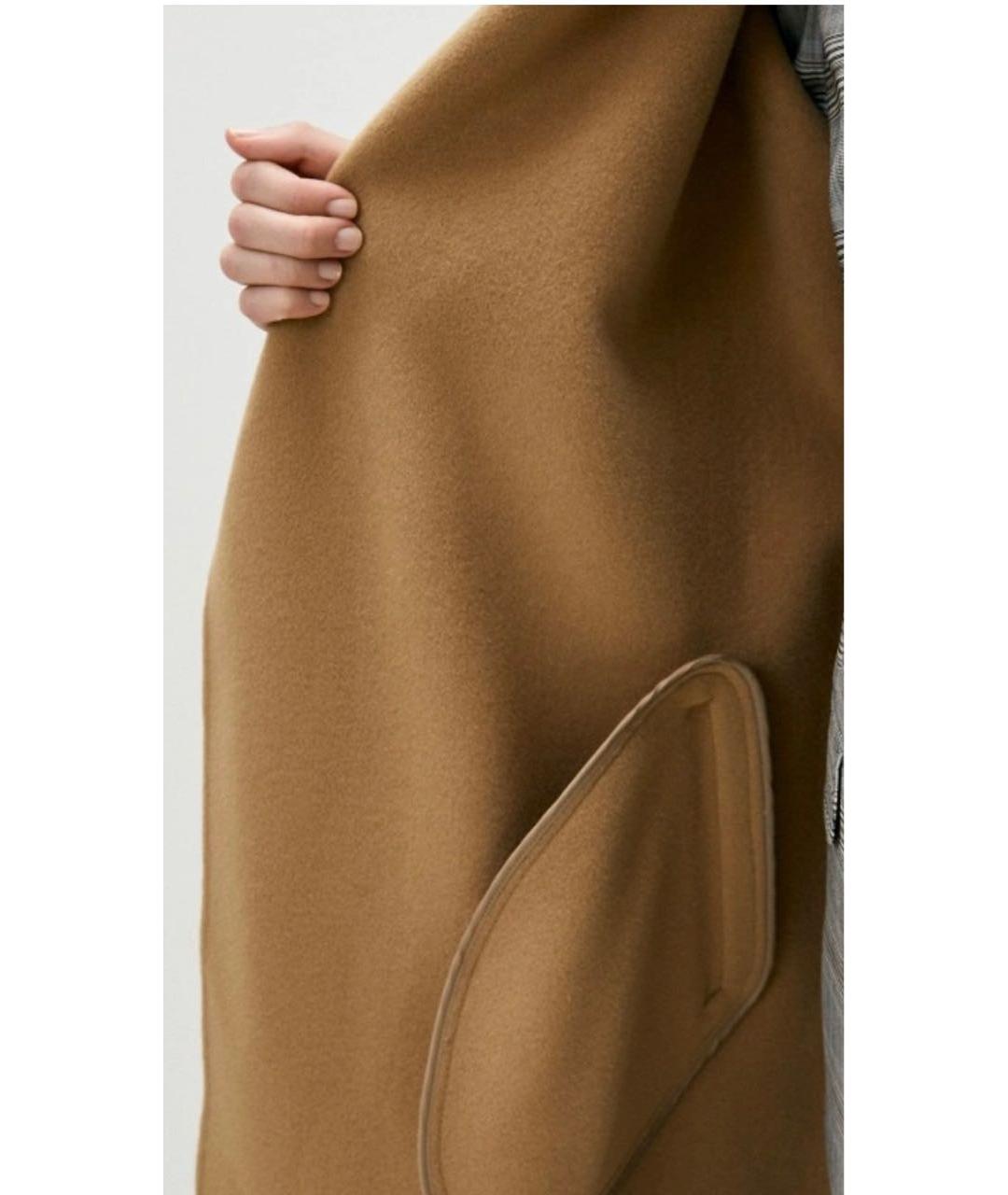 WEEKEND MAX MARA Бежевое шерстяное пальто, фото 5