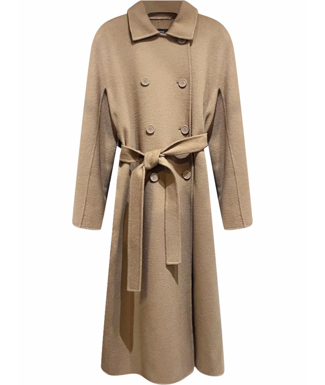 WEEKEND MAX MARA Бежевое шерстяное пальто, фото 1