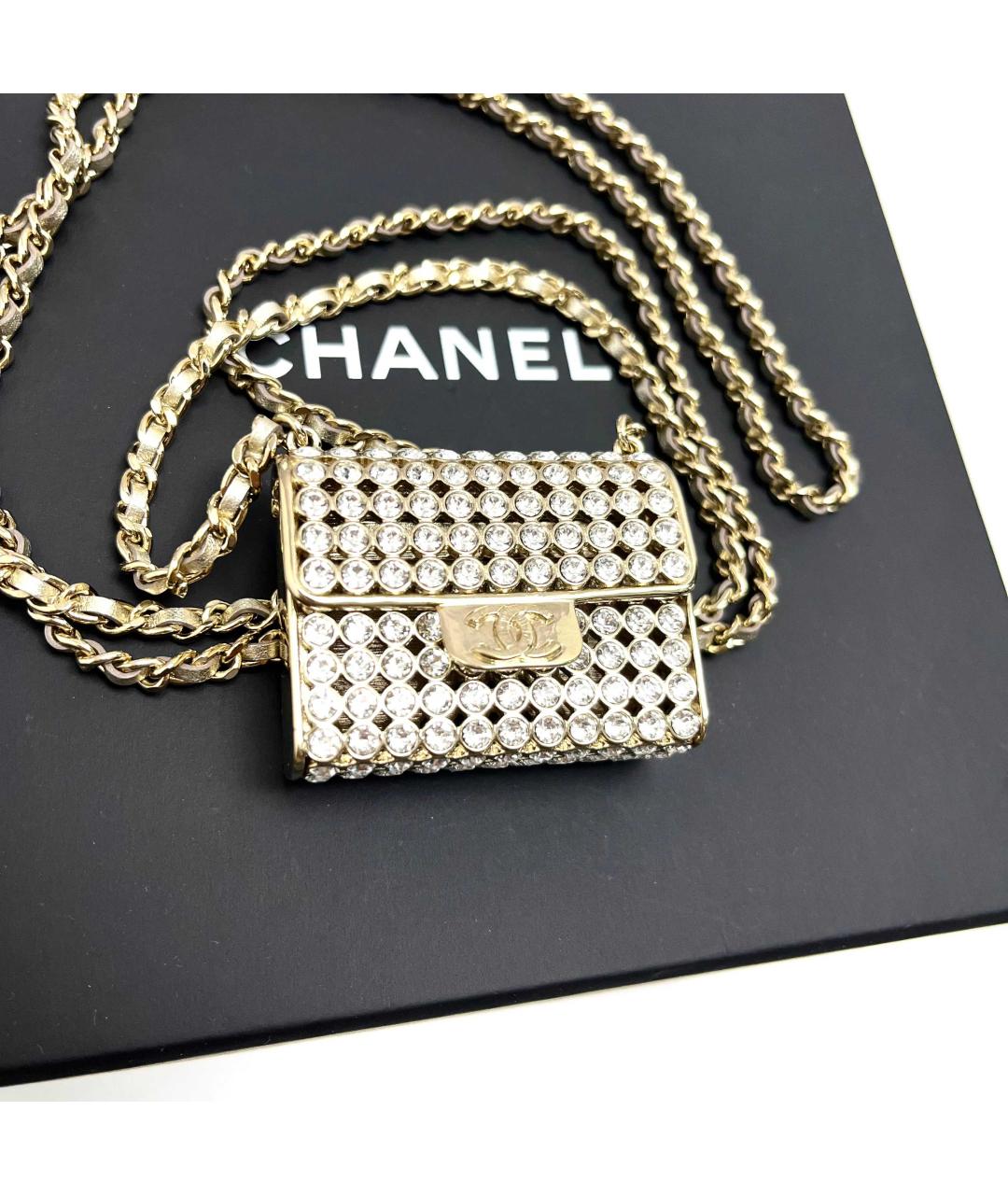 CHANEL Золотая сумка через плечо, фото 2