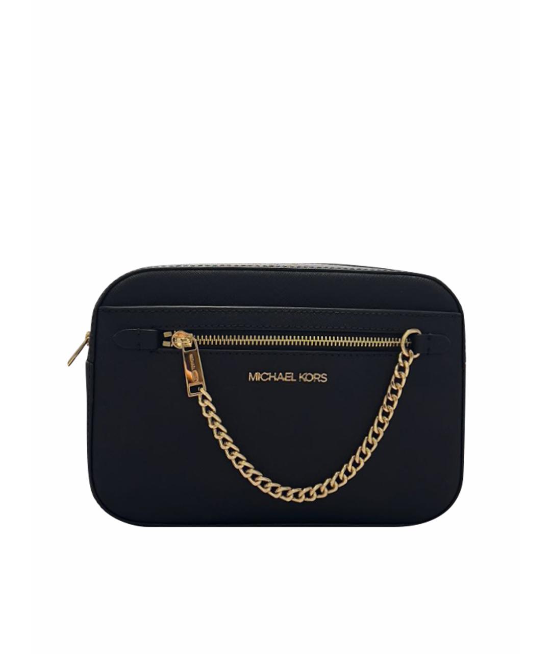 MICHAEL KORS Черная кожаная сумка через плечо, фото 1