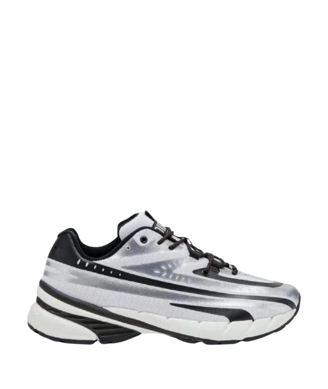 DIESEL Серебряные текстильные низкие кроссовки / кеды, фото 1