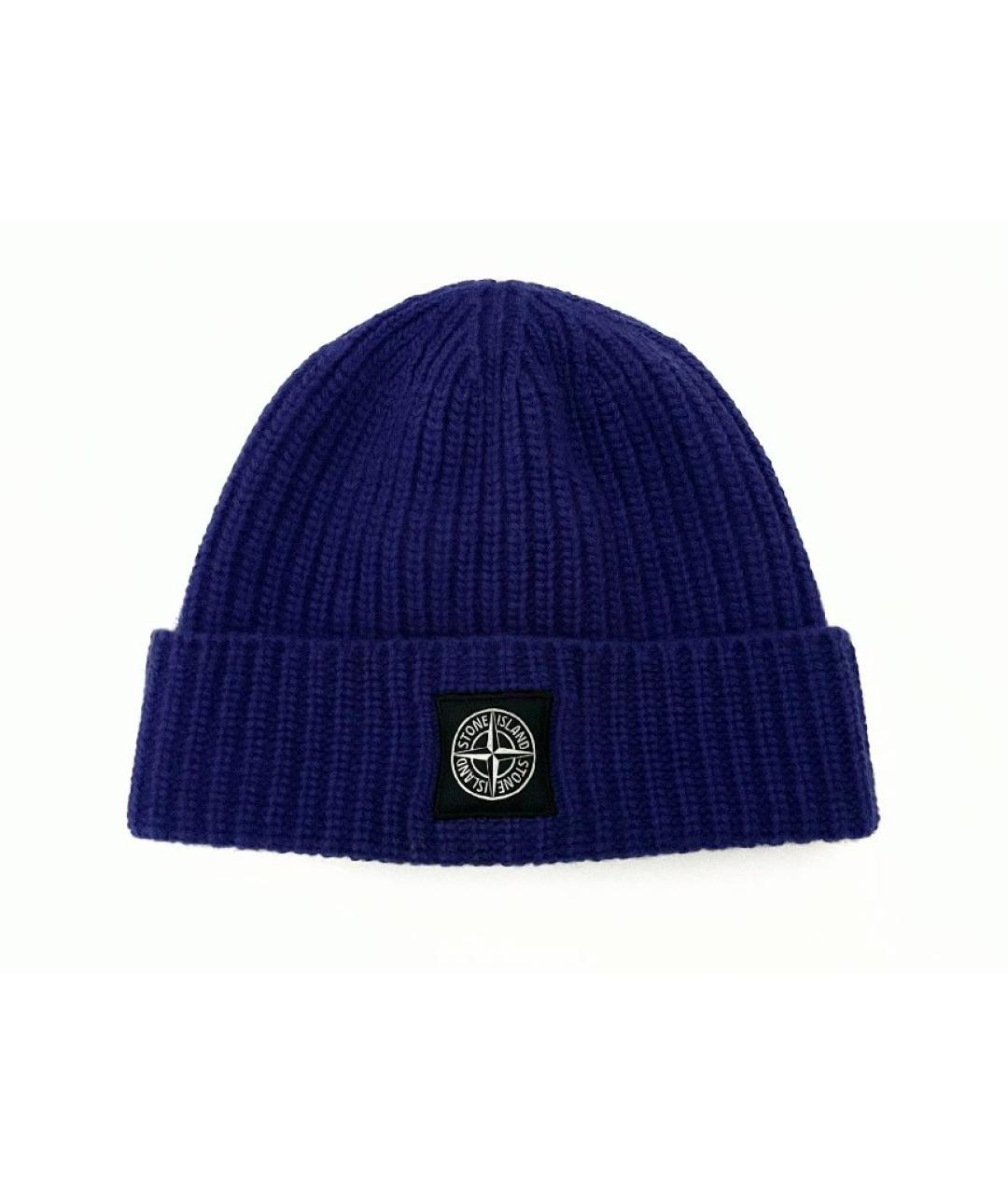 STONE ISLAND Синяя шерстяная шапка, фото 5