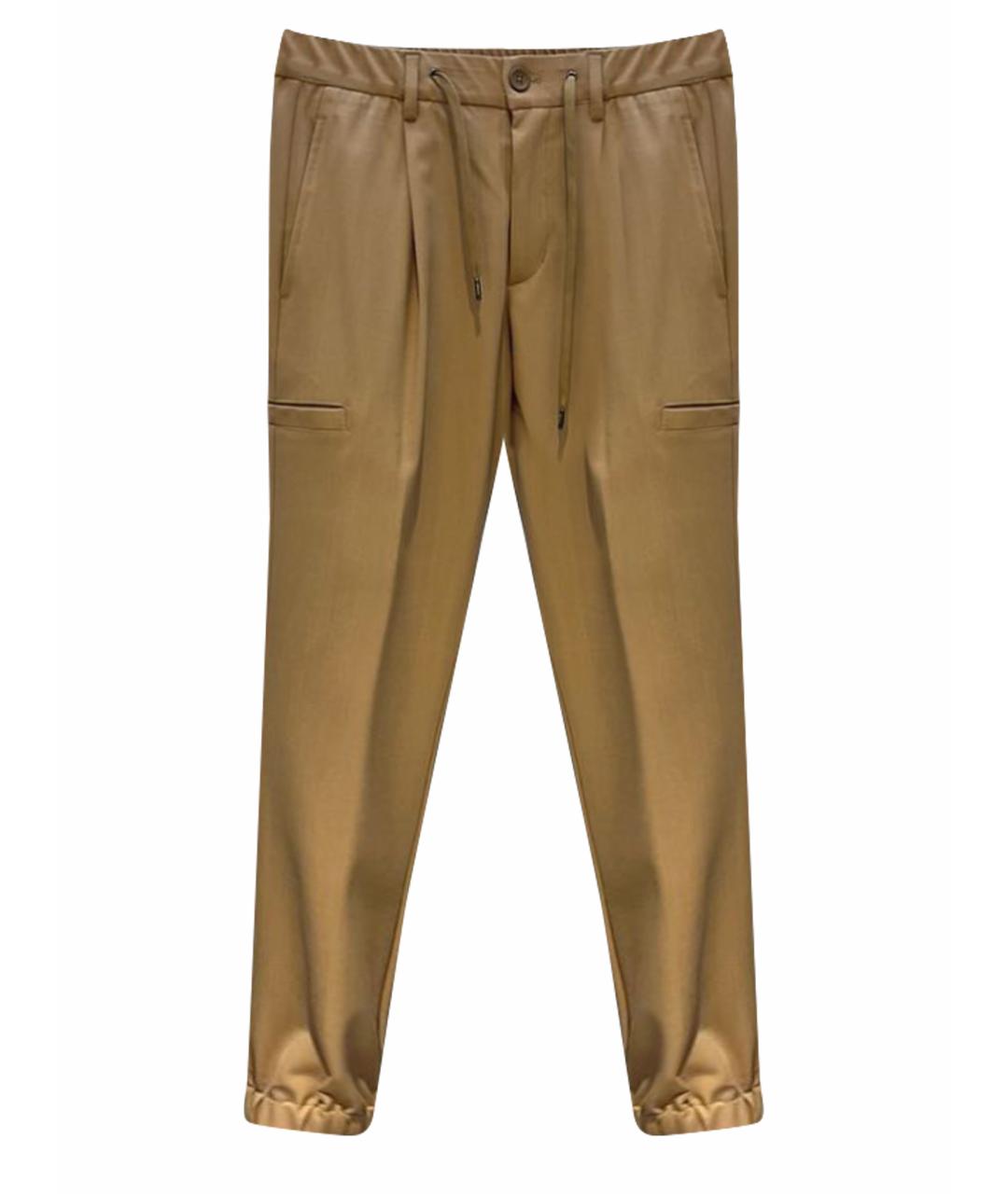 HERNO Коричневые полиэстеровые повседневные брюки, фото 1