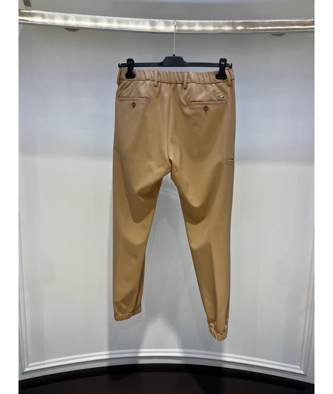 HERNO Коричневые полиэстеровые повседневные брюки, фото 2