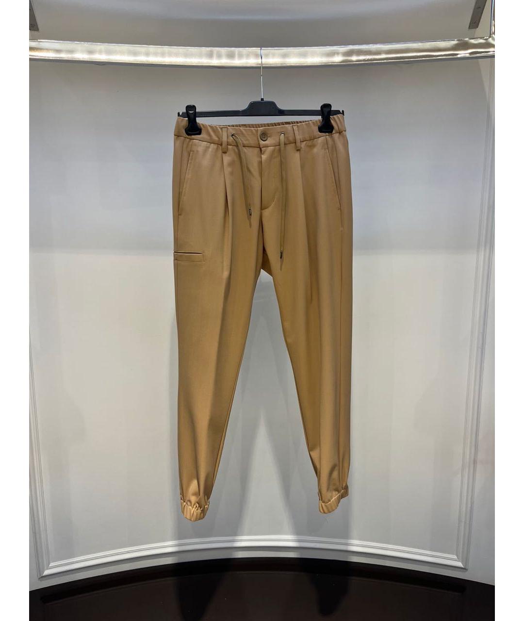HERNO Коричневые полиэстеровые повседневные брюки, фото 3
