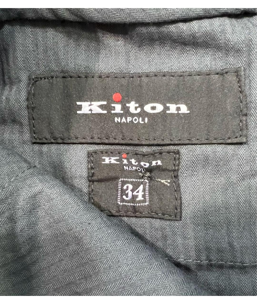 KITON Антрацитовые хлопковые джинсы скинни, фото 5