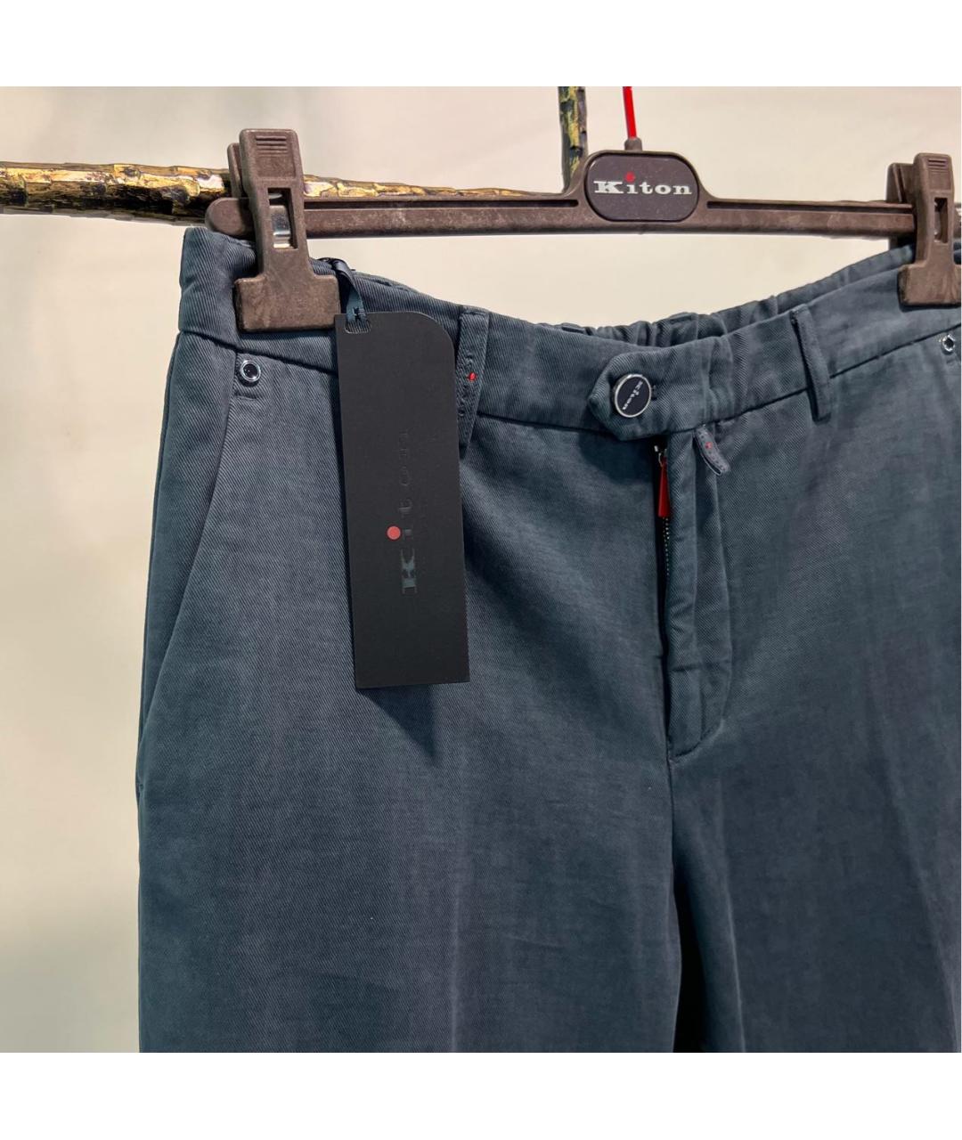 KITON Антрацитовые хлопковые джинсы скинни, фото 3