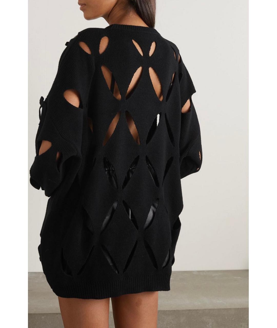 VALENTINO Черный хлопковый джемпер / свитер, фото 3