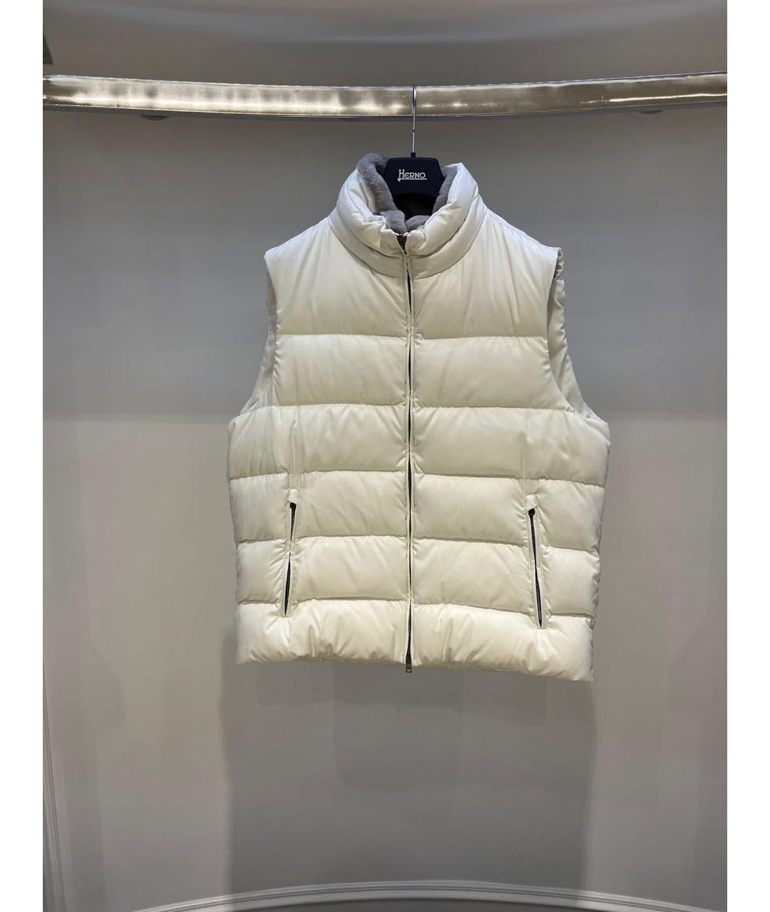 HERNO Белый полиэстеровый жилет, фото 3