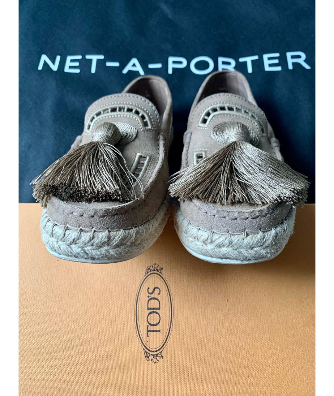 TOD'S Коричневые замшевые эспадрильи, фото 7