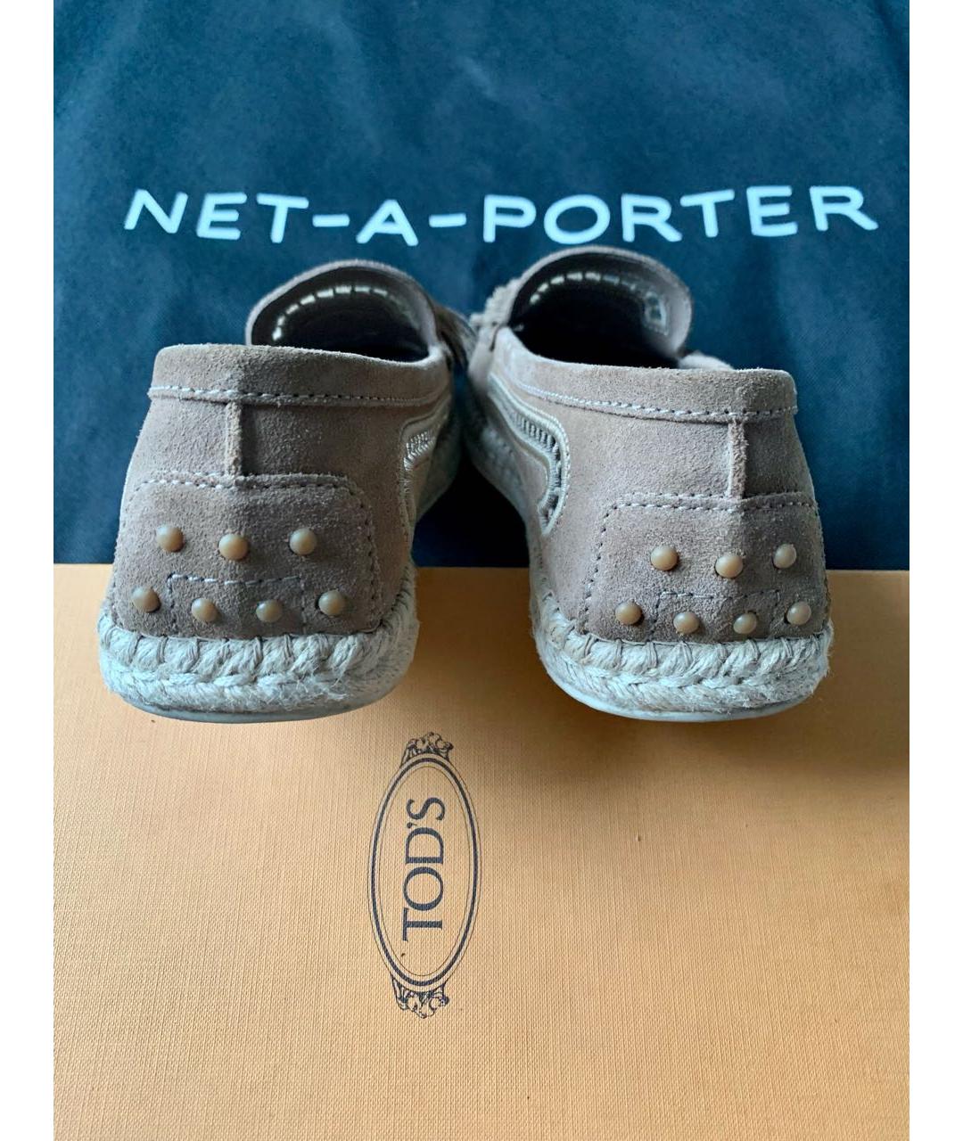 TOD'S Коричневые замшевые эспадрильи, фото 6