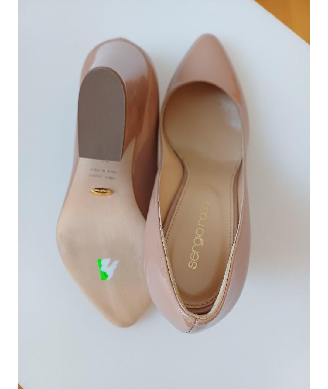 SERGIO ROSSI Коричневые туфли из лакированной кожи, фото 7