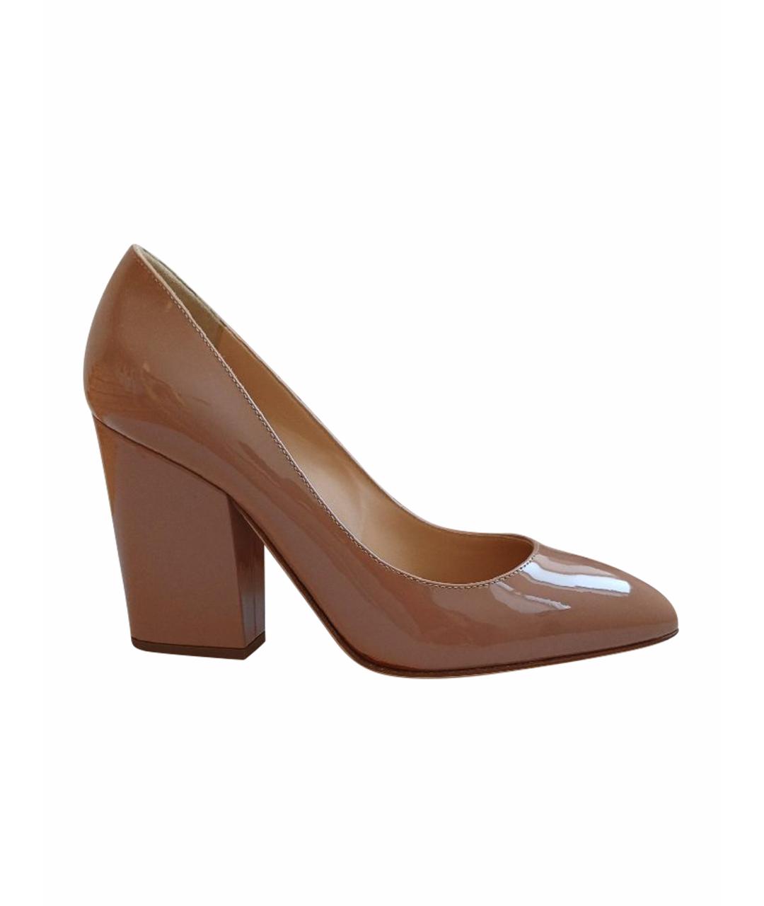 SERGIO ROSSI Коричневые туфли из лакированной кожи, фото 1