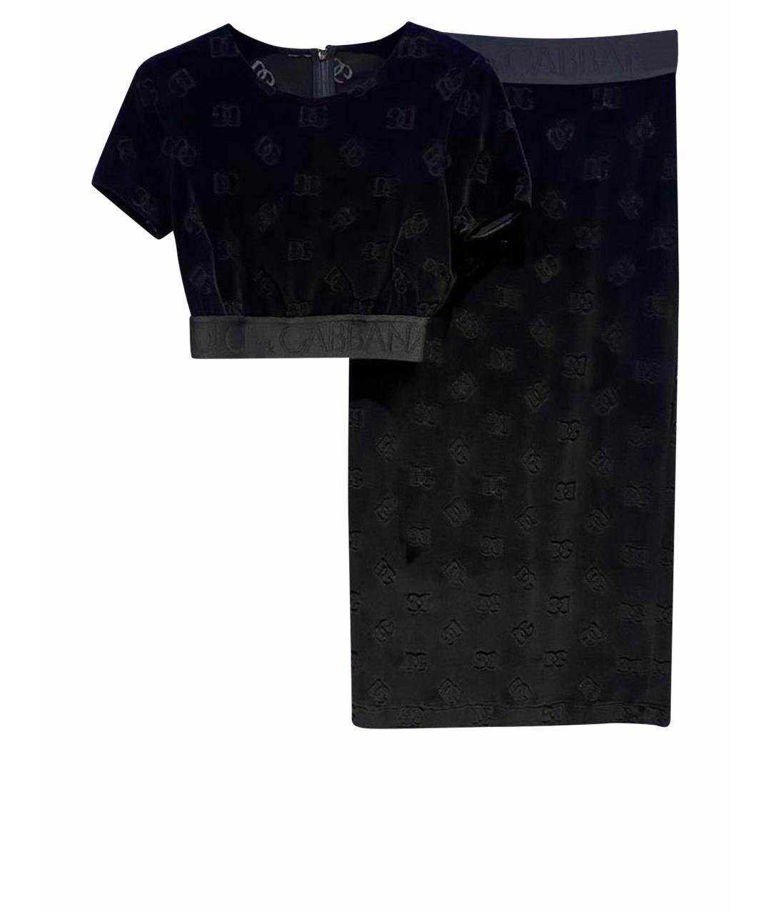 DOLCE&GABBANA Черный костюм с юбками, фото 1