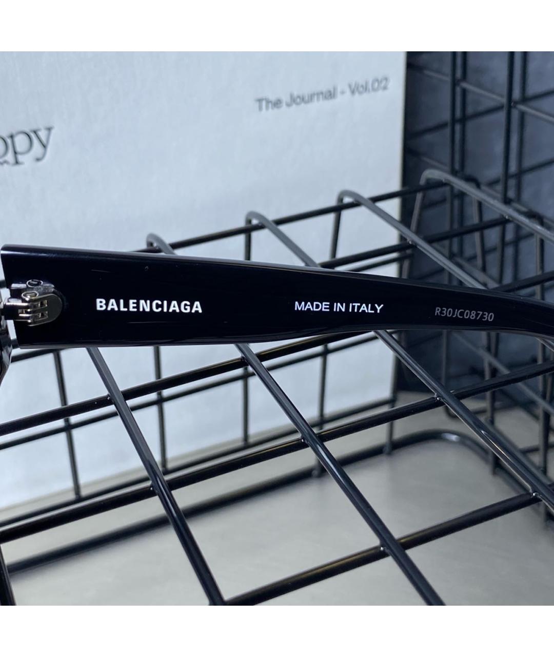 BALENCIAGA Черные пластиковые солнцезащитные очки, фото 7