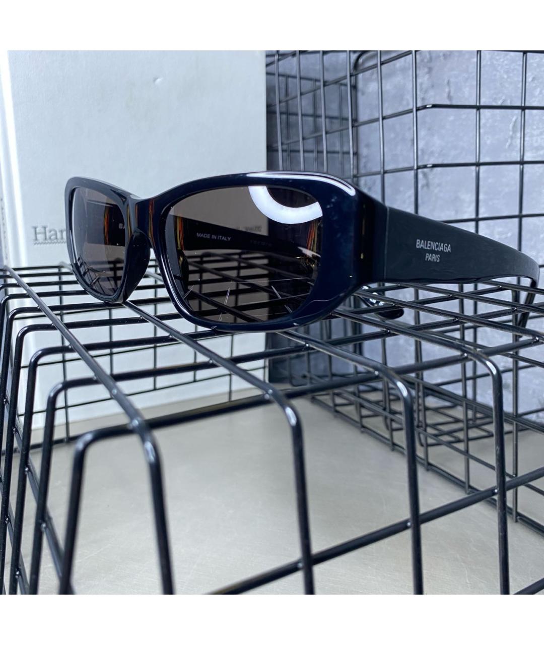 BALENCIAGA Черные пластиковые солнцезащитные очки, фото 2