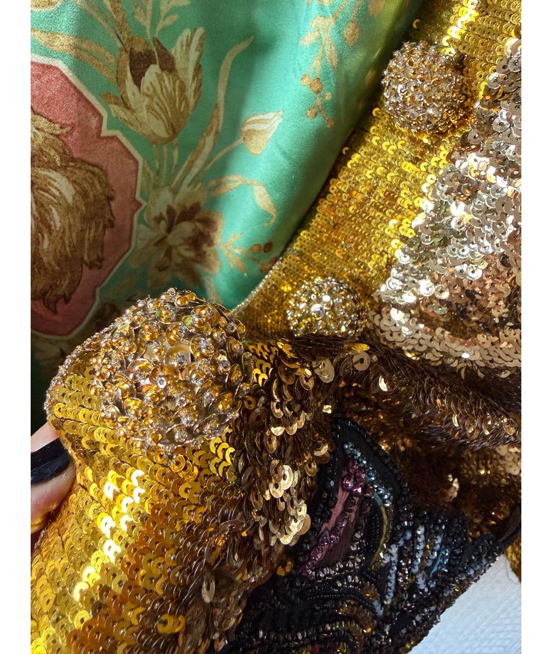 GUCCI Золотой полиамидовый кардиган, фото 8