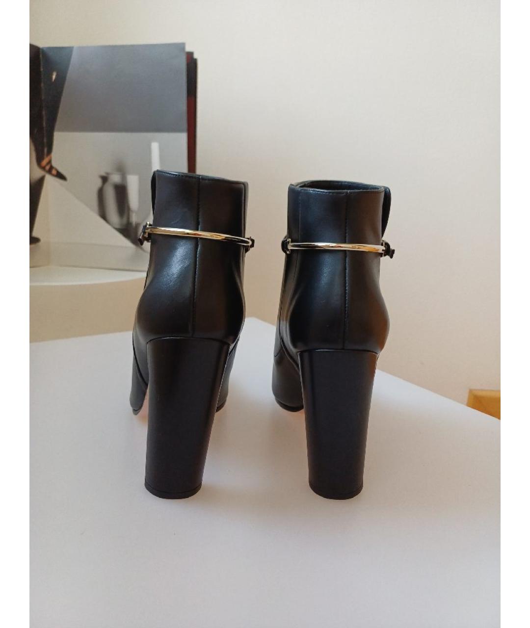 NINA RICCI Черные кожаные ботильоны, фото 7