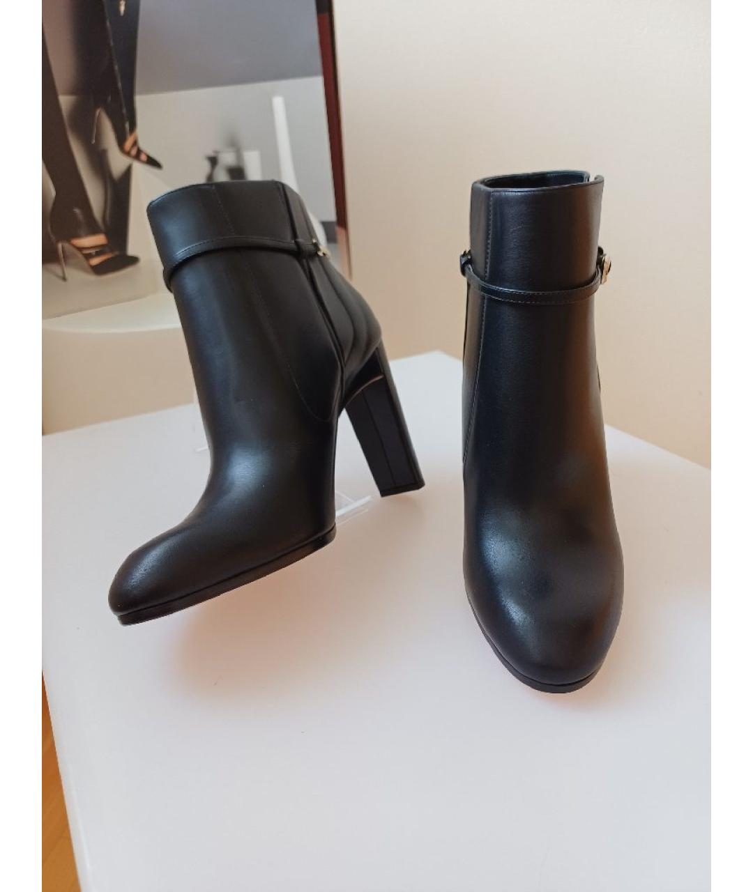 NINA RICCI Черные кожаные ботильоны, фото 5