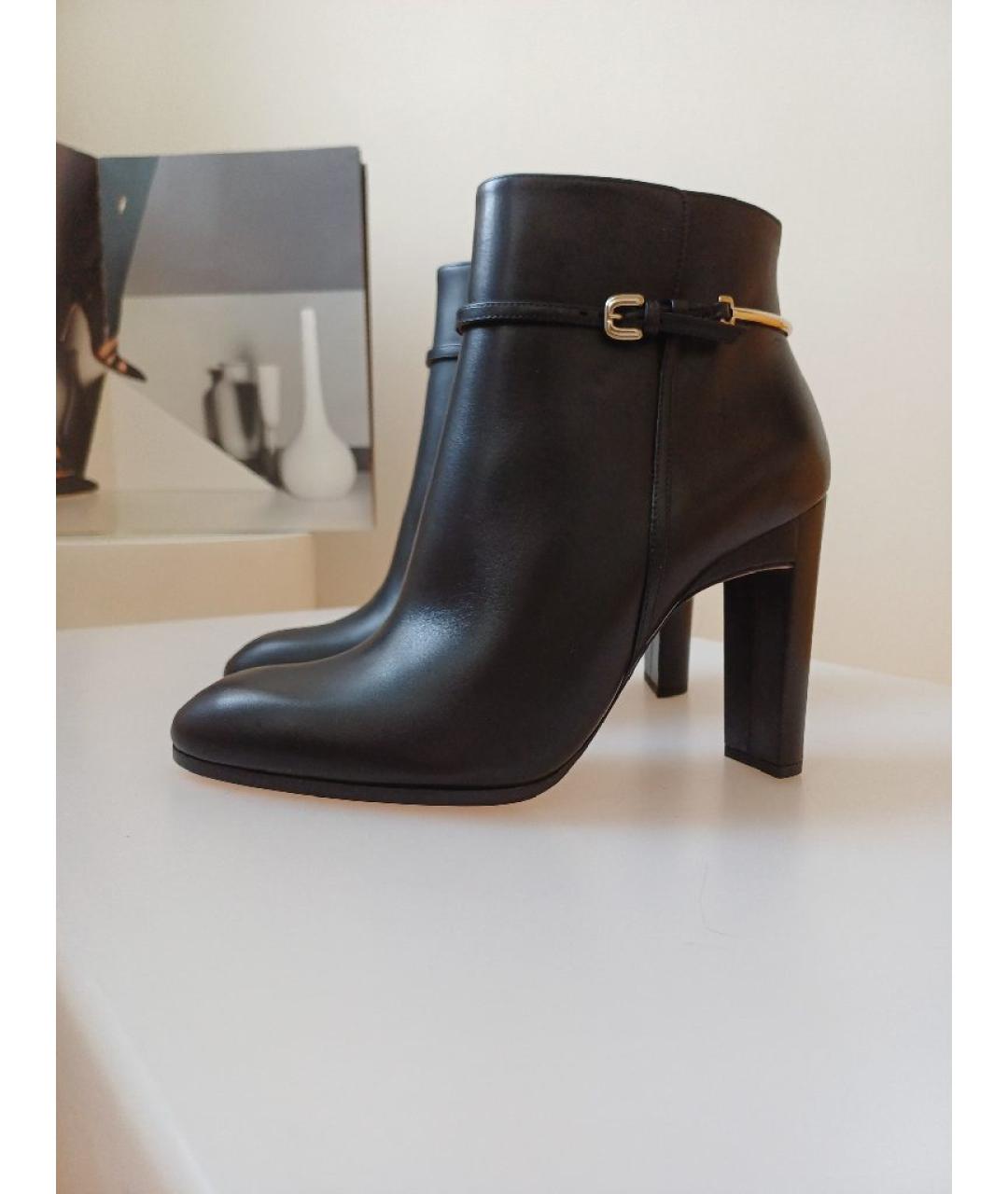 NINA RICCI Черные кожаные ботильоны, фото 2