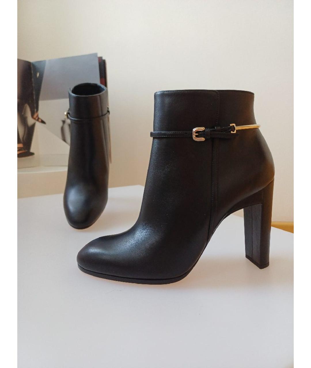 NINA RICCI Черные кожаные ботильоны, фото 4