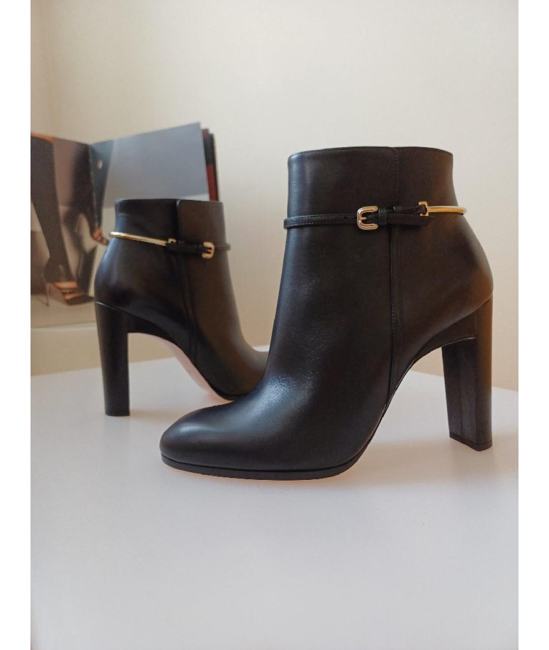 NINA RICCI Черные кожаные ботильоны, фото 3